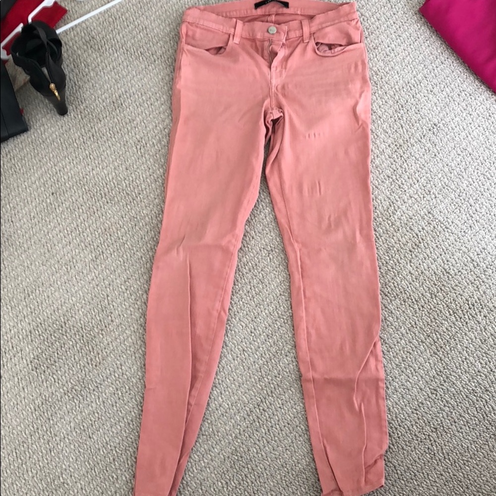 Pink super skinny jeans